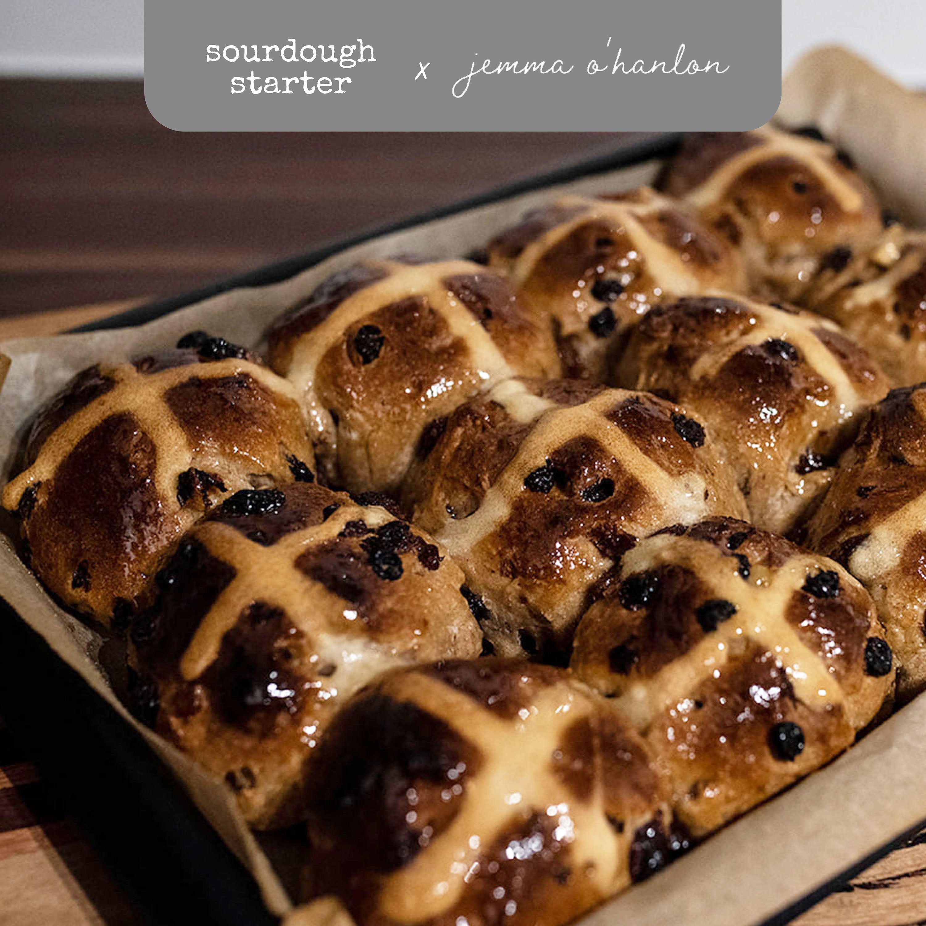 Sourdough Hot Cross Buns